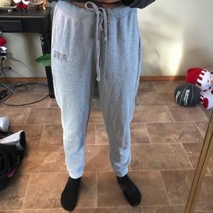 PINK grey sweatpants